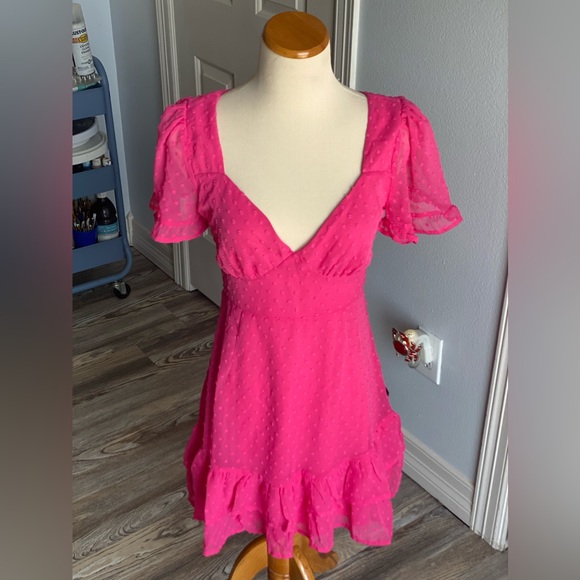 Lulu's Hot Pink Mini Dress - Picture 3 of 6